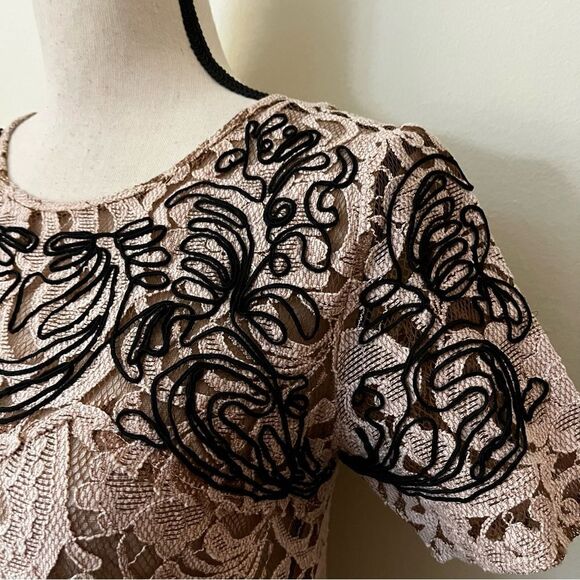 Free People Lace Cap Sleeve Embroidered Mini Dress - Picture 5 of 14